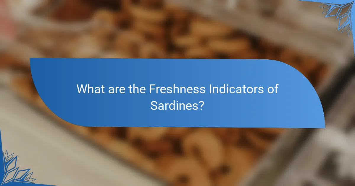 What are the Freshness Indicators of Sardines?