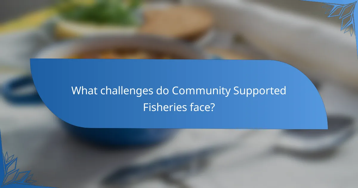 What challenges do Community Supported Fisheries face?