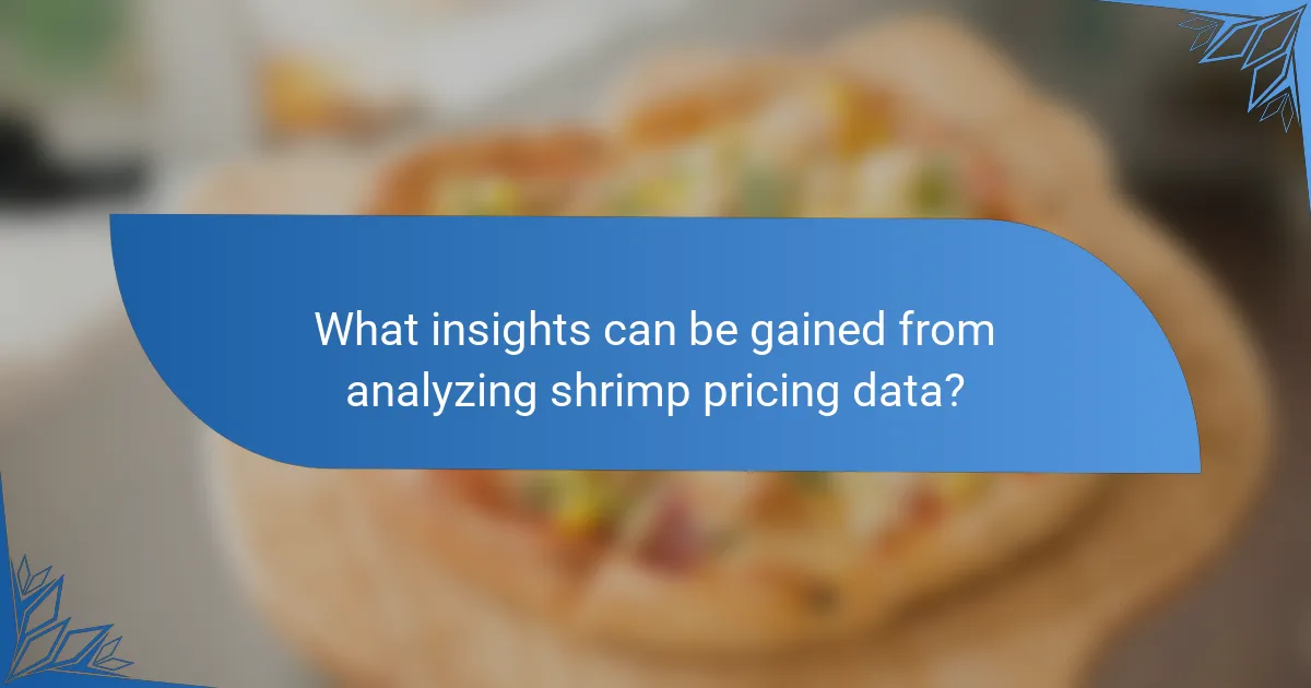 What insights can be gained from analyzing shrimp pricing data?